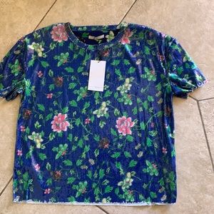 Zara multil color sparkle t-shirt , bling top,